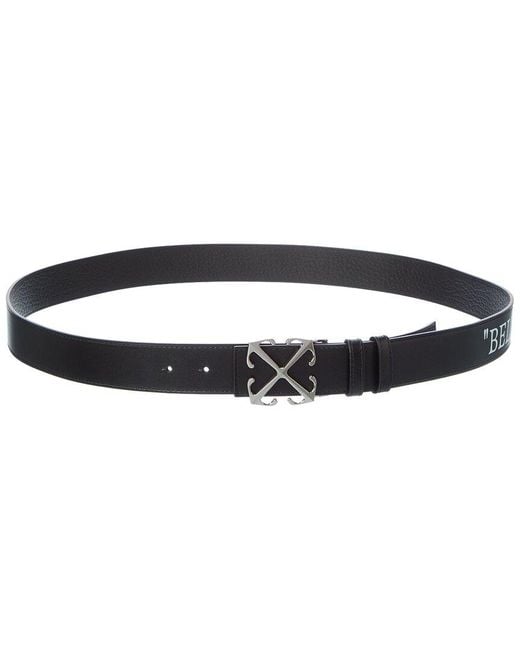 Off-White c/o Virgil Abloh Black Leather Belt for men