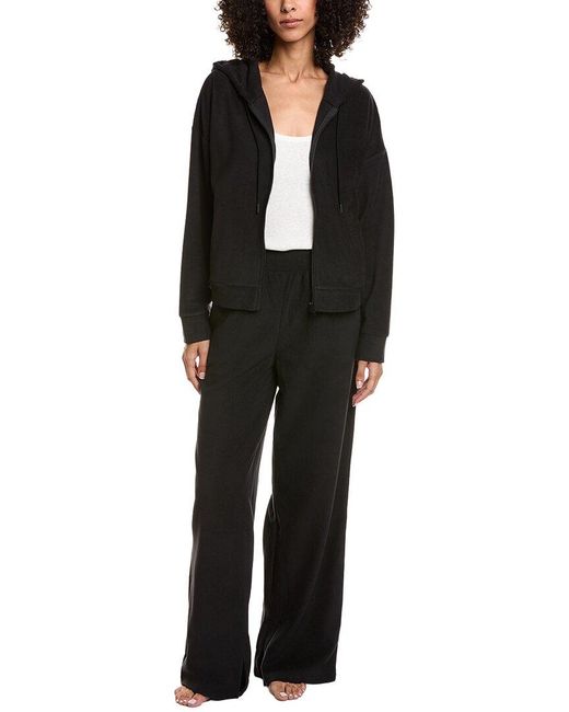 DKNY Black 2Pc Hoodie & Pant Lounge Set