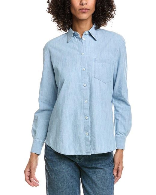 Officine Generale Blue Officine Generale Jesse Chambray Shirt