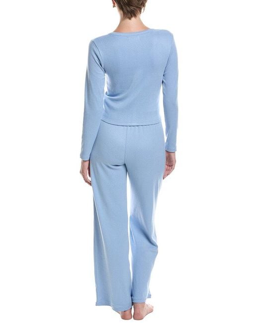 Pj Salvage Blue 2Pc More Amour Pajama Set