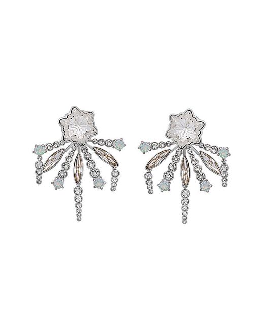 Swarovski White Crystal Merry Rhodium Plated Earrings