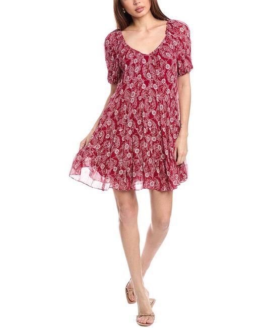 Rebecca Taylor Monarch Fleur Tiered Silk-Blend Mini Dress