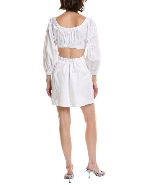 Nia White Poplin Reversible Dress