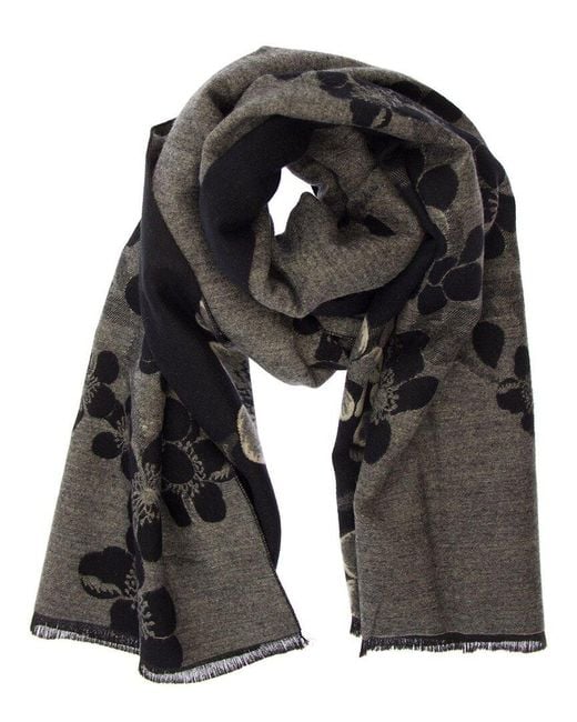 Saachi Black Reverse Garden Scarf