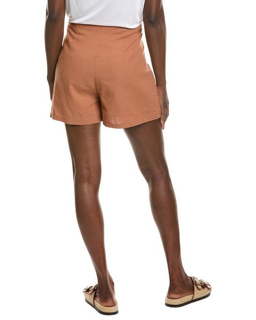 Michael Stars Multicolor Linen-Blend Mini Skort