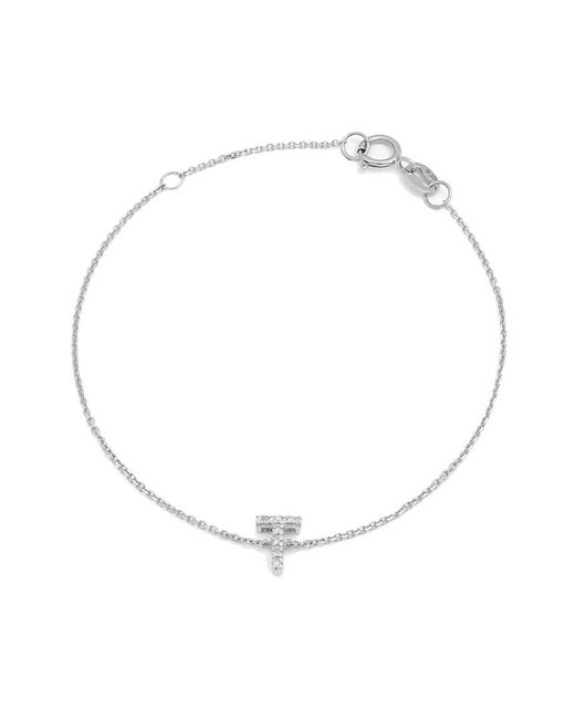 Monary White 14k 0.03 Ct. Tw. Diamond Bracelet