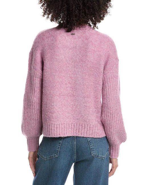 Toccin Purple Vera Balloon Sleeve Pullover
