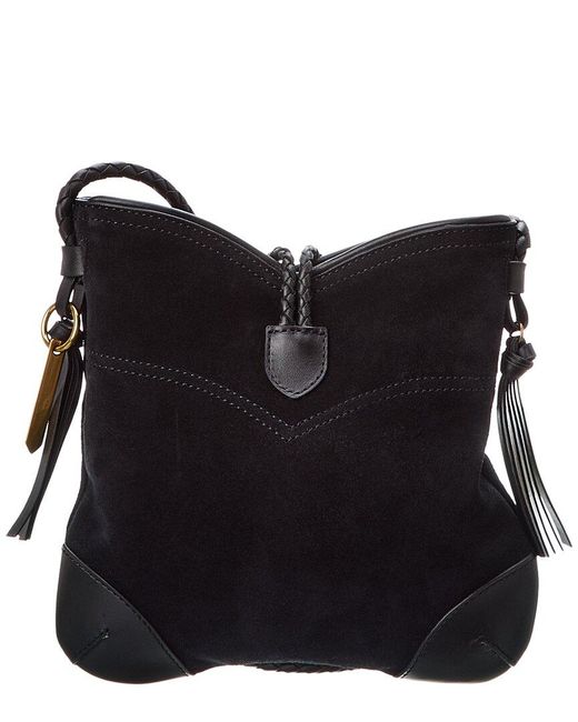 Isabel Marant Black Taggy Suede & Leather Shoulder Bag