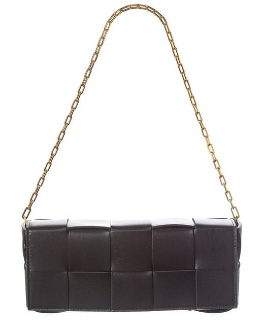 Bottega Veneta Black Intrecciato Mini Leather Shoulder Bag