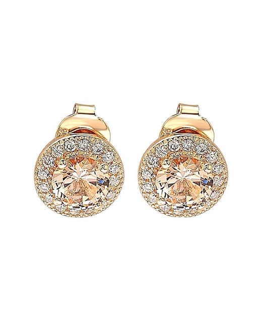 Suzy Levian CZ Jewelry Metallic Suzy Levian Rose Gold Vermeil Cz Studs