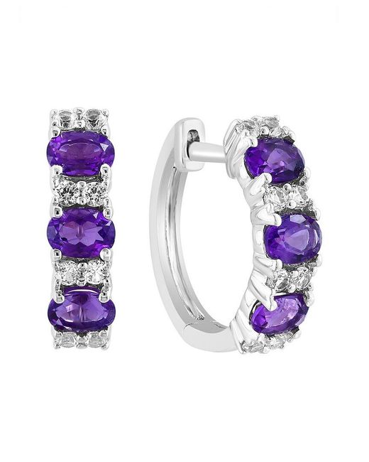 Effy Fine Jewelry Blue 1.20 Ct. Tw. Amethyst, Sapphire Earrings