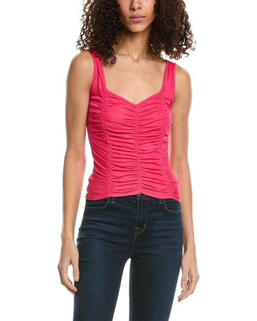 Project Social T Red Carilano Ruched Rib Tank