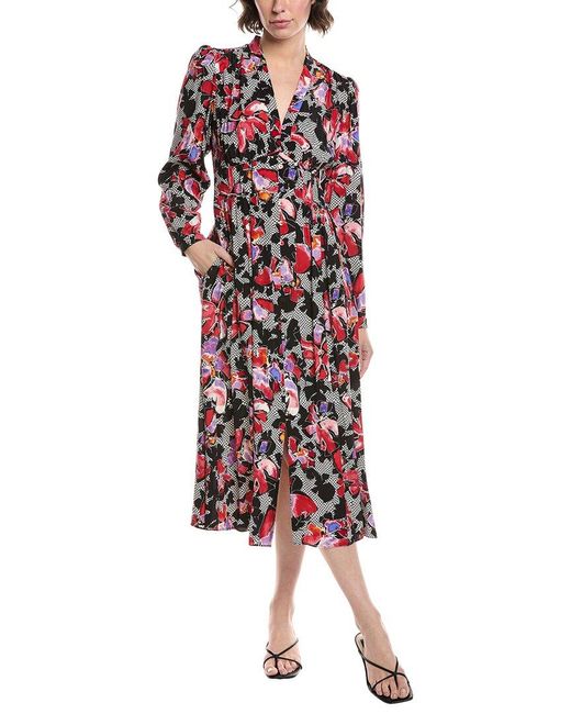 Diane von Furstenberg Red Erica Shirtdress