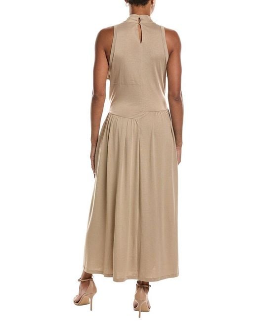 Reiss Natural Blake Jersey Sleeveless Midi Dress