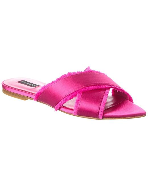 Natori Pink Wayu Satin Sandal