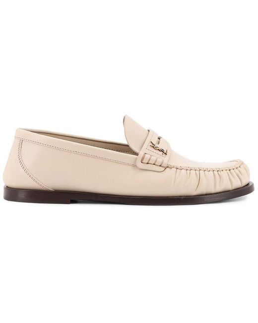 Saint Laurent White Leather Loafer