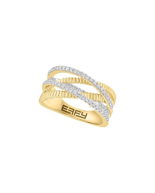 Effy Fine Jewelry Metallic 14K 0.26 Ct. Tw. Diamond Ring