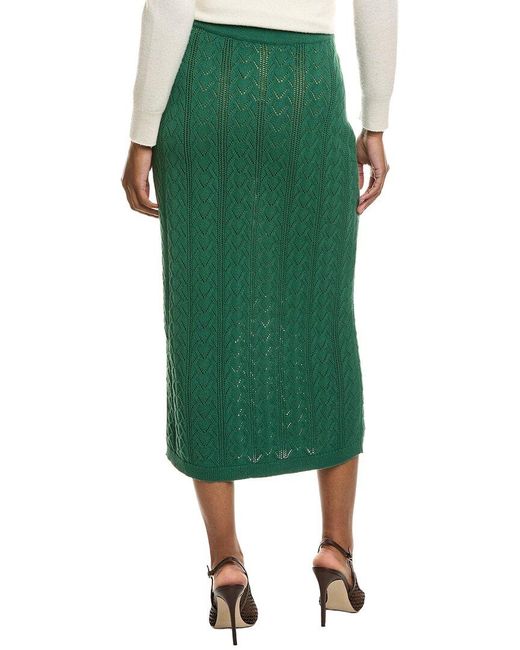 Weekend Green Max Mara Firmina Midi Skirt