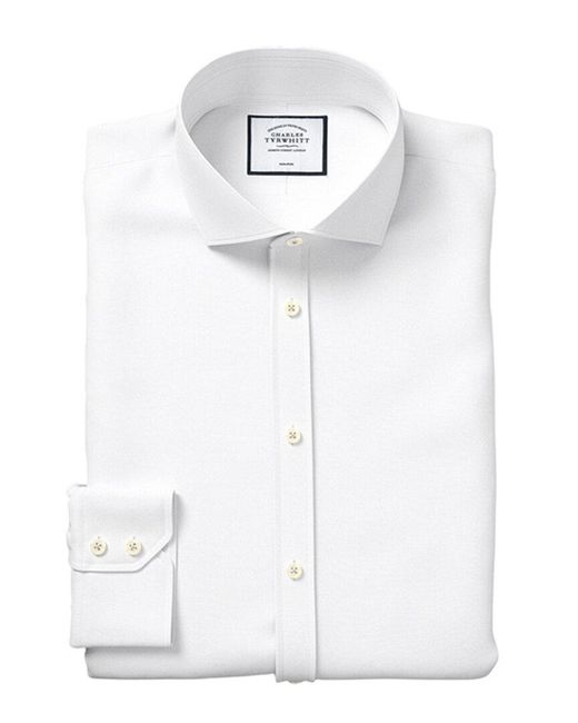 Charles Tyrwhitt White Non-iron 4 Way Stretch Shirt for men