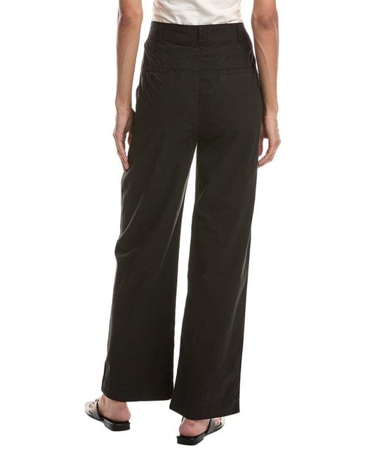 Bella Dahl Black Single Pleat Relaxed Fit Trouser