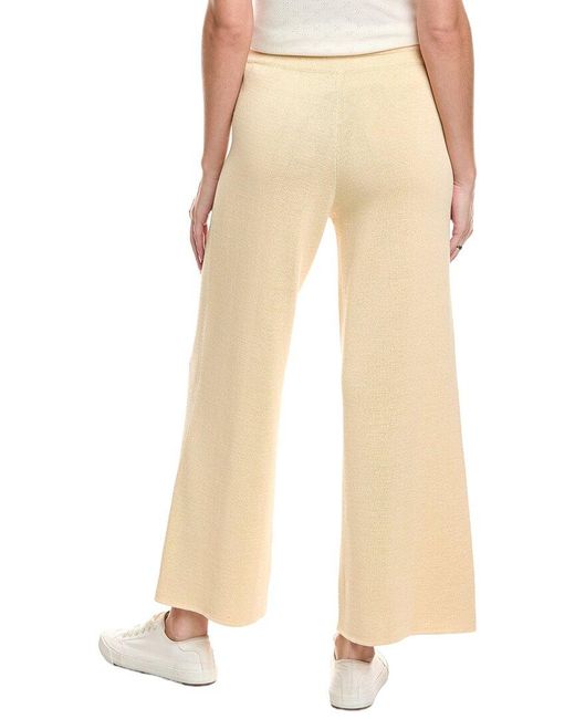 Lafayette 148 New York Natural Double Knit Wide Leg Pull-On Pant