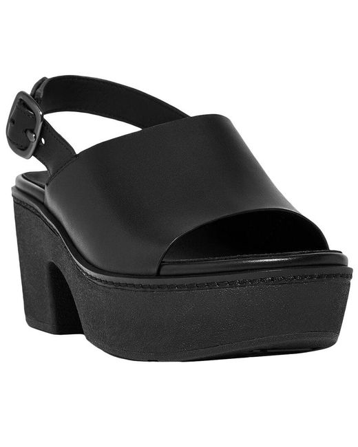 Fitflop Black Pilar Leather Sandal