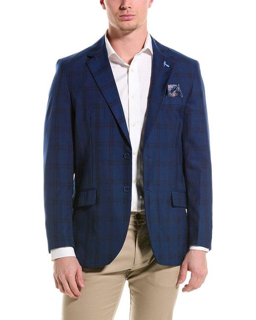 Tailorbyrd Blue Glen Plaid Sport Coat for men
