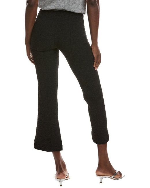Ganni Black Textured Suiting Cropped Pant