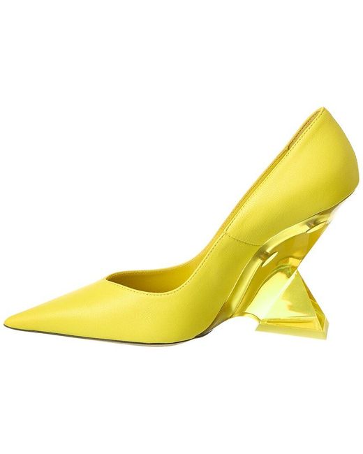 The Attico Yellow Cheope Leather Pump