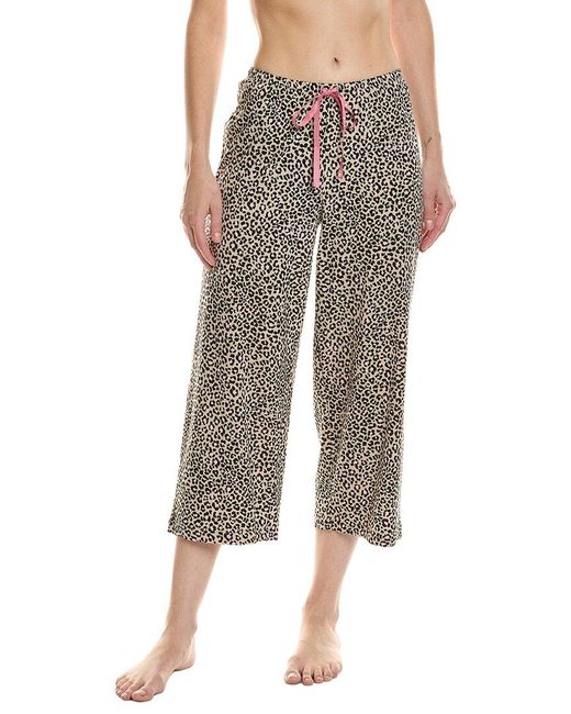 Hue Gray Glitzy Cheetah Pajama Capri