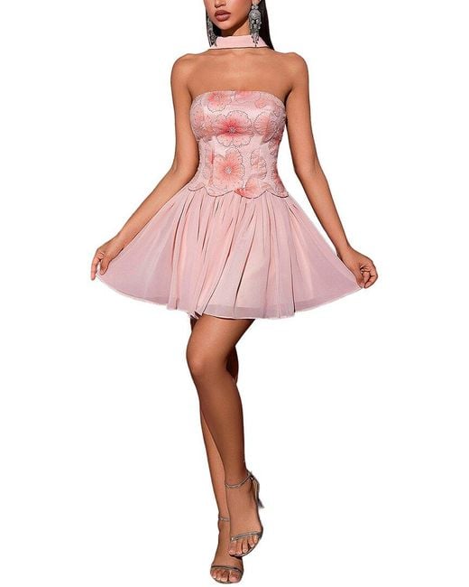 Amanda Royal Pink Mini Dress