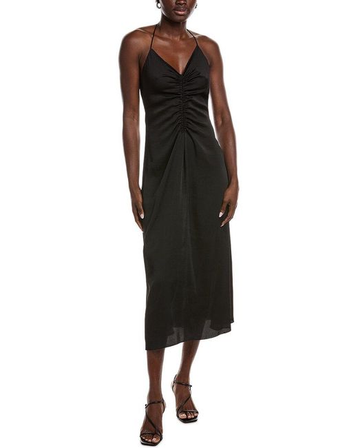 Sandro Black Woven Midi Dress