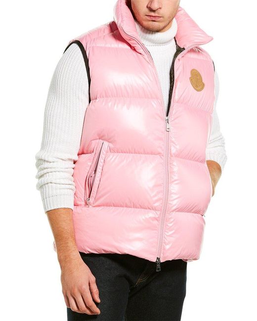 Moncler 1952 Adrastea Puffer Vest in Pink for Men | Lyst