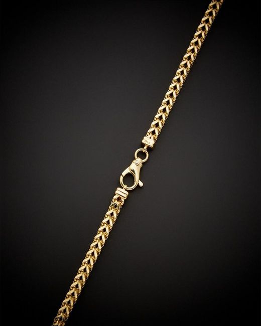 Italian Gold Black 14k Franco Link Necklace
