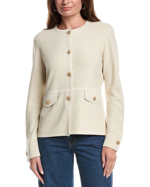 St. John Natural Pique Knit Jacket