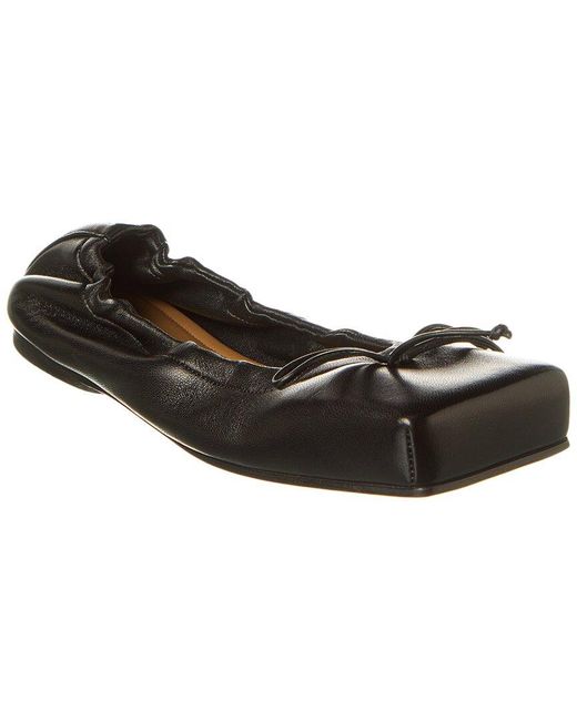 Jacquemus Black Les Ballerines Leather Ballet Flat