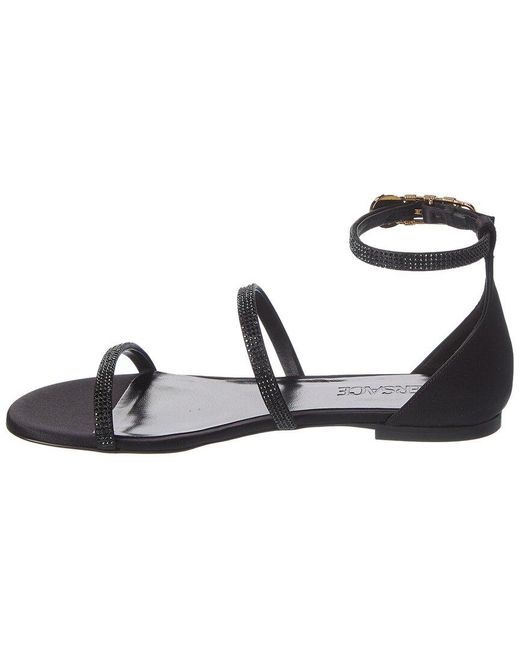 Versace Metallic Safety Pin Satin Sandal