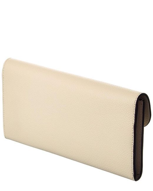 Totême Natural T-lock Leather Continental Wallet