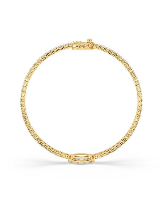 Lab Grown Diamonds Metallic 14K 3.50 Ct. Tw. Lab-Grown Diamond Bracelet