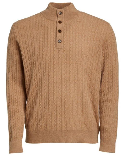 UNTUCKit Brown Luxe Cashmere Sweater for men