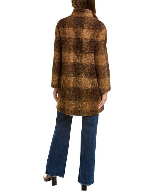 Cinzia Rocca Brown Wool-blend Coat