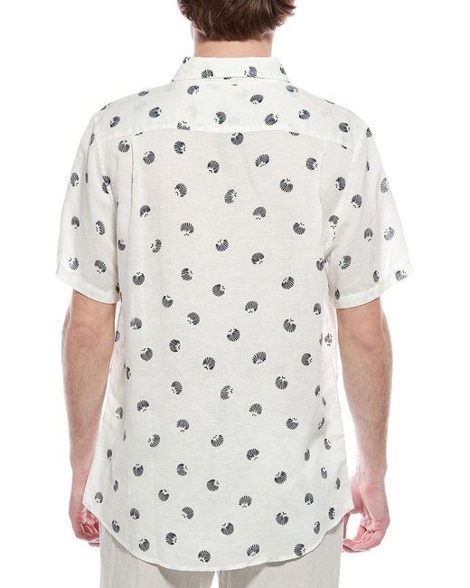 Onia White Jack Linen-Blend Shirt for men