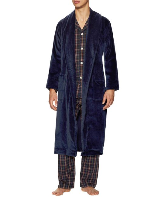 Brooks Brothers Terry Basic Robe in Blue for Men Lyst