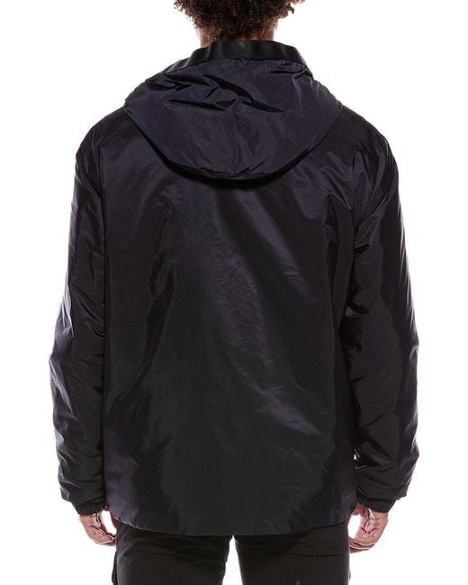 Moncler Black Logo Patch Hooded Jacket for men