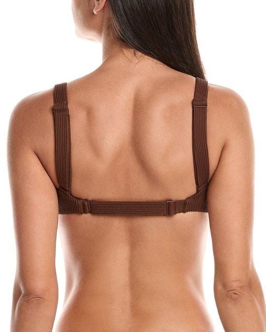 Haight Black Gaia Ribbed Adjustable Bikini Top