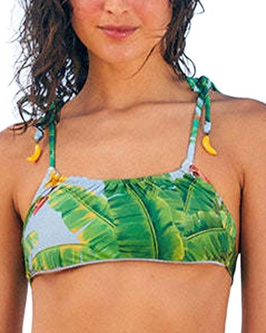 Farm Rio Green Bikini Top