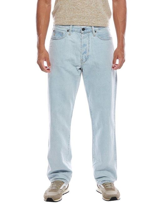 Todd Snyder Blue Relaxed Fit Raw Selvedge Sun Faded Jean for men