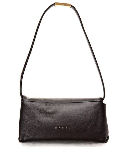 Marni Black Prisma Small Leather Shoulder Bag