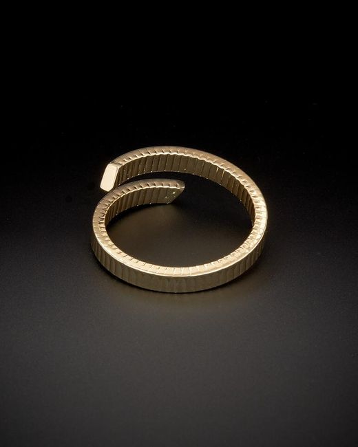 Italian Gold Black 14k Bypass Ring