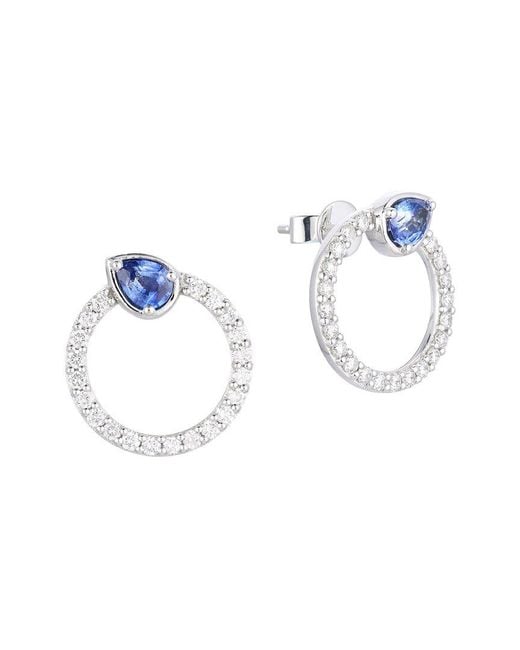 Gregg Ruth Blue 14K 0.94 Ct. Tw. Diamond & Sapphire Earring